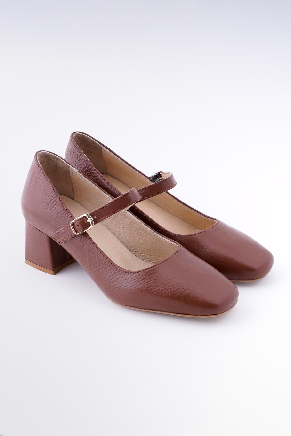 Women's Genuine Leather Heeled Shoes